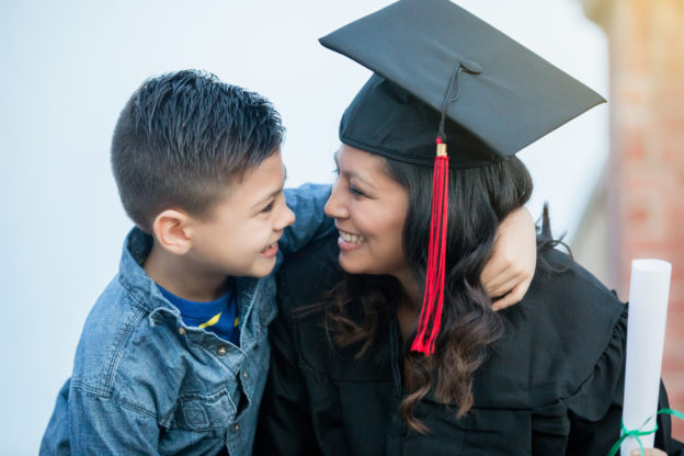 Proud son mother graduating increasing student retention